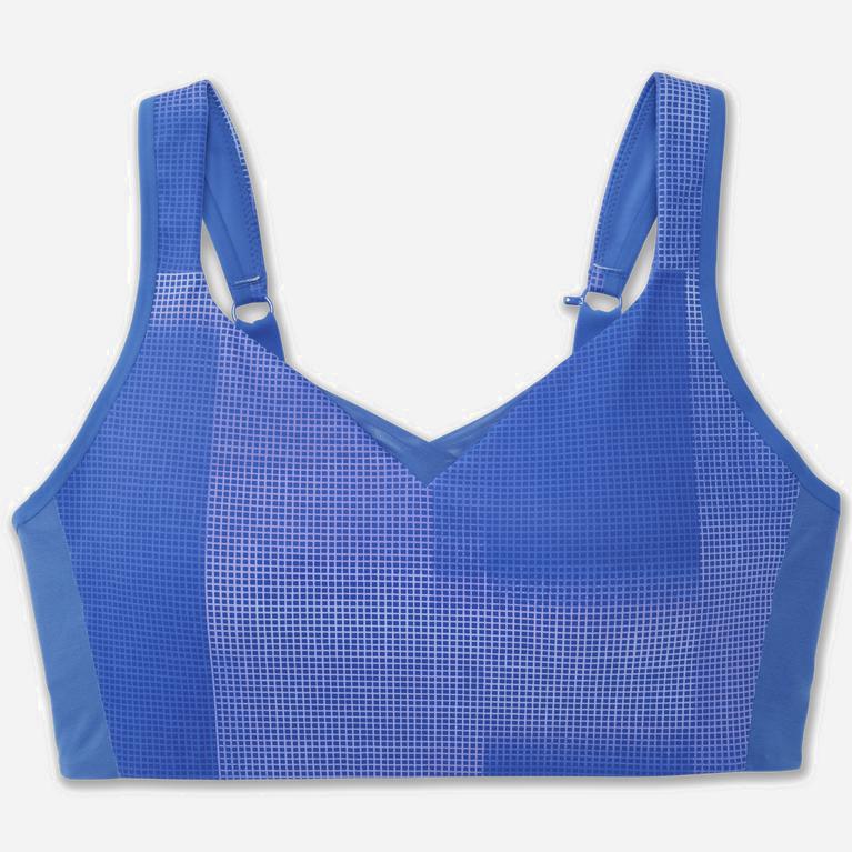 Brooks Drive Convertible Women's Running Bra UK Online - Bluetiful Altitude Print (XMVIF2780)